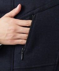 MKUAC11318 MK MICHEL KLEIN HOMME(MKミッシェルクランオム) 【再入荷/在庫限り!/秋冬春兼用/ボア付きライナー】フードスタンドコート / TEC EASY JERSY ネイビー