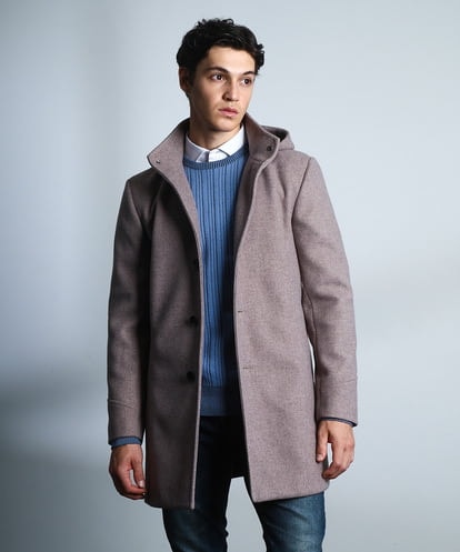MKUAD65272 MK MICHEL KLEIN HOMME RETECメルトン / フード付きコート