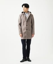 MKUAD65272 MK MICHEL KLEIN HOMME(MKミッシェルクランオム) RETECメルトン / フード付きコート ブラウン