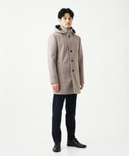MKUAD65272 MK MICHEL KLEIN HOMME(MKミッシェルクランオム) RETECメルトン / フード付きコート ブラウン