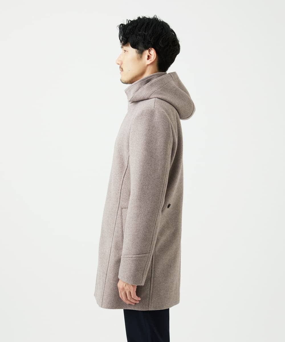 MKUAD65272 MK MICHEL KLEIN HOMME(MKミッシェルクランオム) RETECメルトン / フード付きコート ブラウン