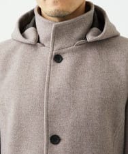MKUAD65272 MK MICHEL KLEIN HOMME(MKミッシェルクランオム) RETECメルトン / フード付きコート ブラウン