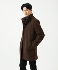 MKUAD65272 MK MICHEL KLEIN HOMME(MKミッシェルクランオム) RETECメルトン / フード付きコート ブラウン