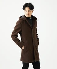 MKUAD65272 MK MICHEL KLEIN HOMME(MKミッシェルクランオム) RETECメルトン / フード付きコート ブラウン
