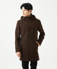 MKUAD65272 MK MICHEL KLEIN HOMME(MKミッシェルクランオム) RETECメルトン / フード付きコート ブラウン