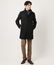 MKUAD65272 MK MICHEL KLEIN HOMME(MKミッシェルクランオム) RETECメルトン / フード付きコート ブラック