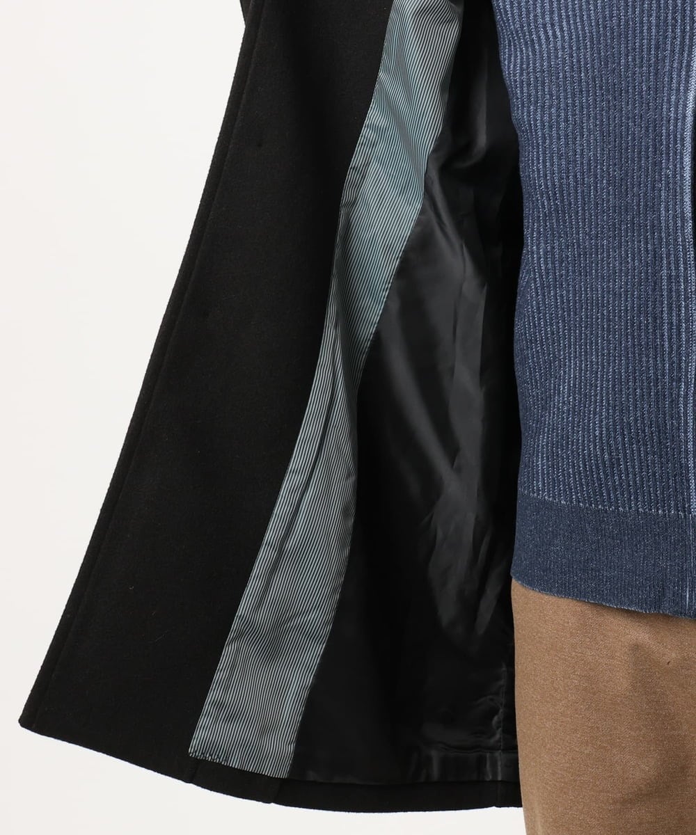 MKUAD65272 MK MICHEL KLEIN HOMME(MKミッシェルクランオム) RETECメルトン / フード付きコート ブラック