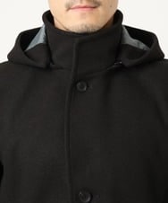 MKUAD65272 MK MICHEL KLEIN HOMME(MKミッシェルクランオム) RETECメルトン / フード付きコート ブラック