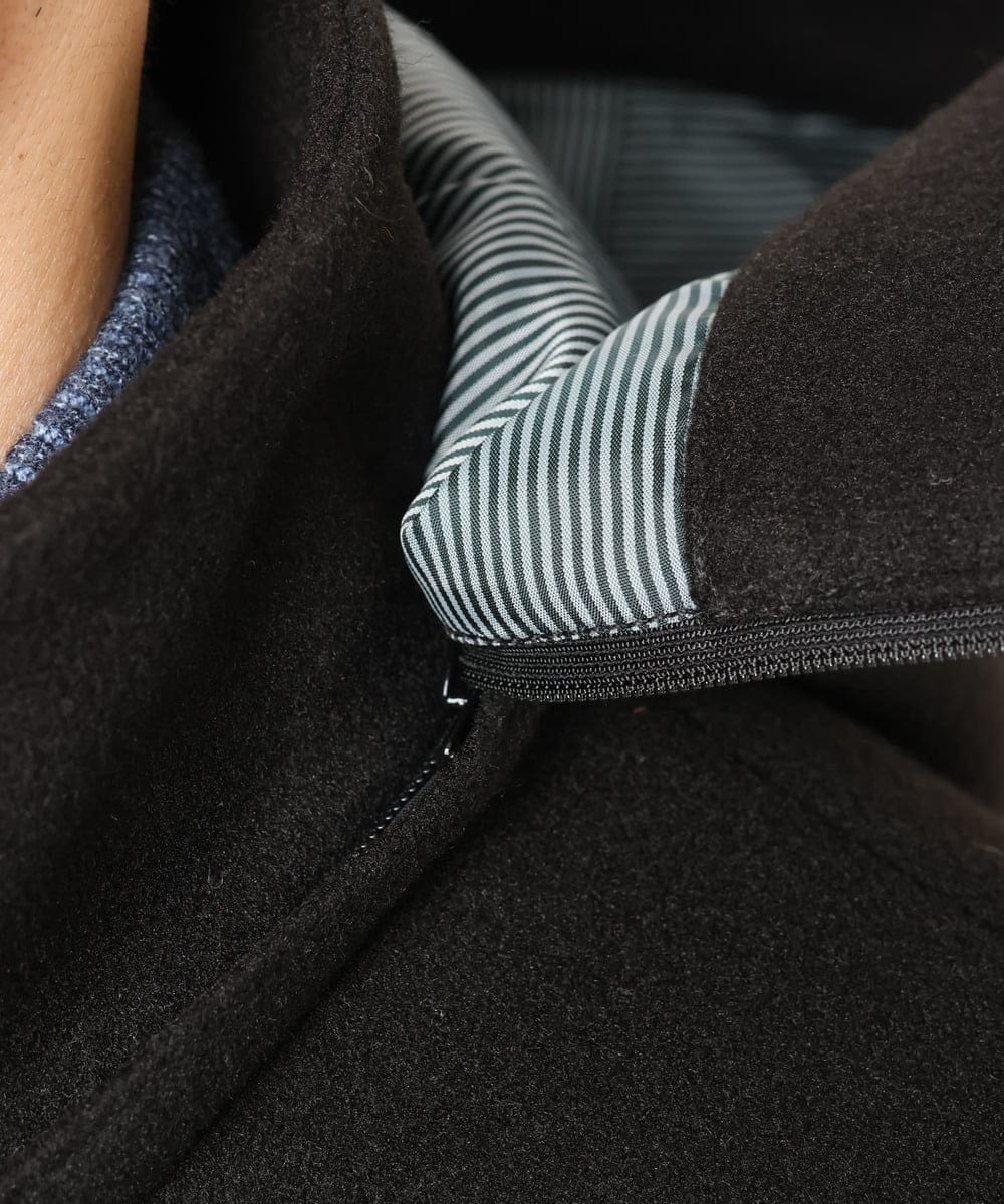 MKUAD65272 MK MICHEL KLEIN HOMME(MKミッシェルクランオム) RETECメルトン / フード付きコート ブラック