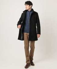 MKUAD65272 MK MICHEL KLEIN HOMME(MKミッシェルクランオム) RETECメルトン / フード付きコート ブラック