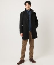 MKUAD65272 MK MICHEL KLEIN HOMME(MKミッシェルクランオム) RETECメルトン / フード付きコート ブラック