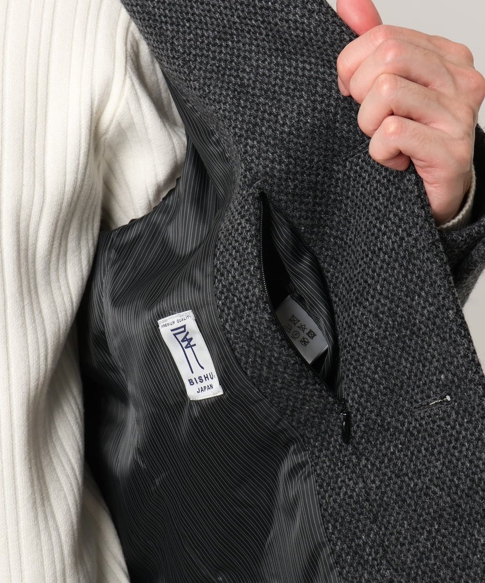 MKUAD72450 MK MICHEL KLEIN HOMME(MKミッシェルクランオム) RENEWOOLドビー / スタンドカラーコート グレー