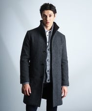 MKUAD72450 MK MICHEL KLEIN HOMME(MKミッシェルクランオム) RENEWOOLドビー / スタンドカラーコート グレー