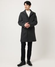 MKUAD72450 MK MICHEL KLEIN HOMME(MKミッシェルクランオム) RENEWOOLドビー / スタンドカラーコート グレー