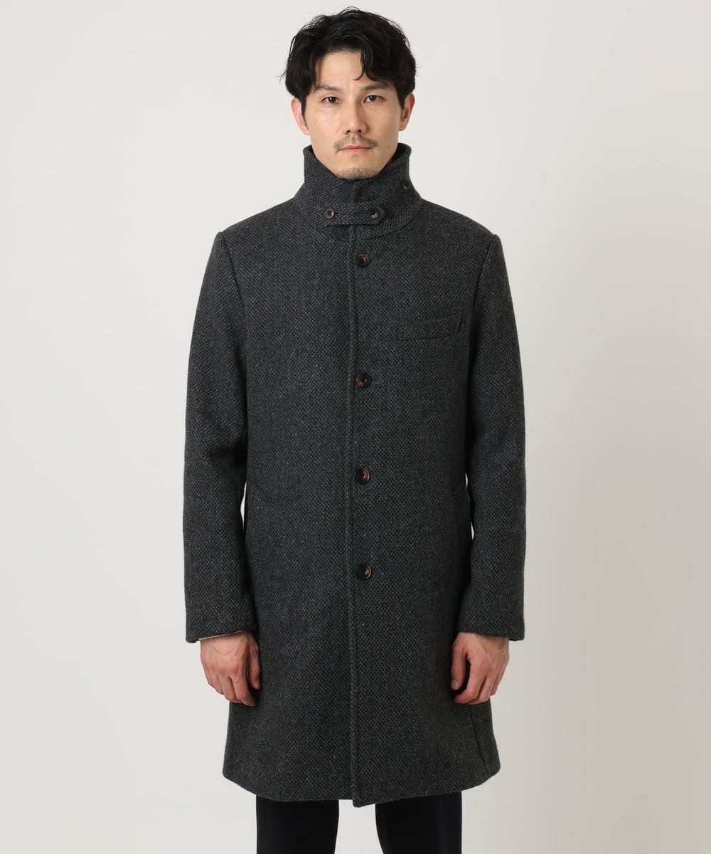 MKUAD72450 MK MICHEL KLEIN HOMME(MKミッシェルクランオム) RENEWOOLドビー / スタンドカラーコート グレー
