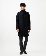 MKUAD72450 MK MICHEL KLEIN HOMME(MKミッシェルクランオム) RENEWOOLドビー / スタンドカラーコート ブラック