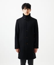 MKUAD72450 MK MICHEL KLEIN HOMME(MKミッシェルクランオム) RENEWOOLドビー / スタンドカラーコート ブラック