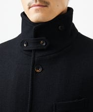 MKUAD72450 MK MICHEL KLEIN HOMME(MKミッシェルクランオム) RENEWOOLドビー / スタンドカラーコート ブラック