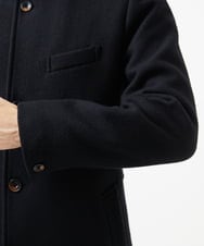 MKUAD72450 MK MICHEL KLEIN HOMME(MKミッシェルクランオム) RENEWOOLドビー / スタンドカラーコート ブラック
