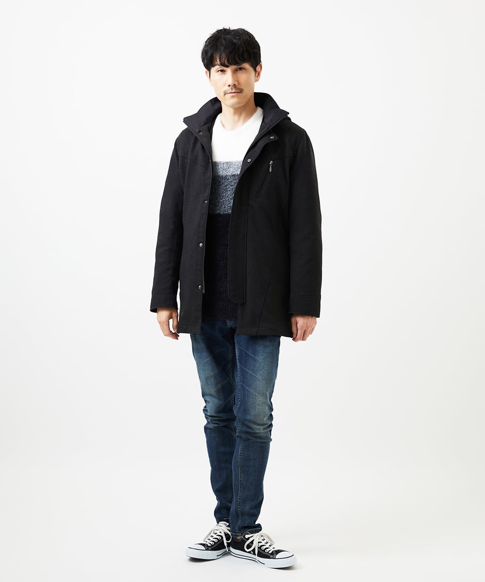 MKUAF11318 MK MICHEL KLEIN HOMME(MKミッシェルクランオム) 3WAYフードコート TECEASY カーキ