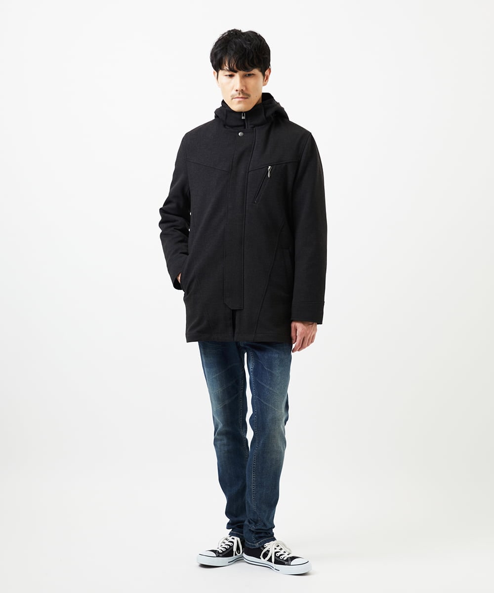 MKUAF11318 MK MICHEL KLEIN HOMME(MKミッシェルクランオム) 3WAYフードコート TECEASY カーキ