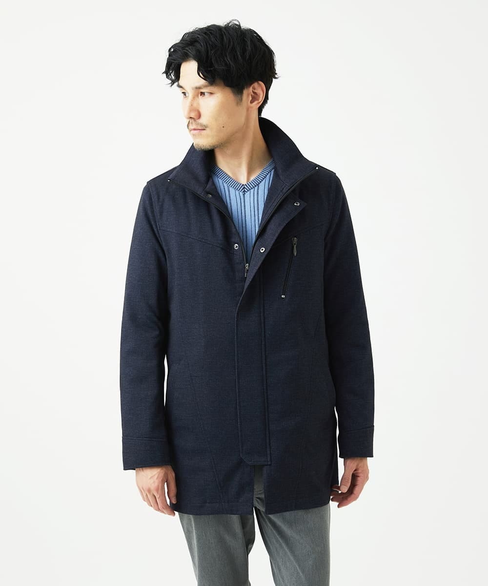 MKUAF11318 MK MICHEL KLEIN HOMME(MKミッシェルクランオム) 3WAYフードコート TECEASY ネイビー