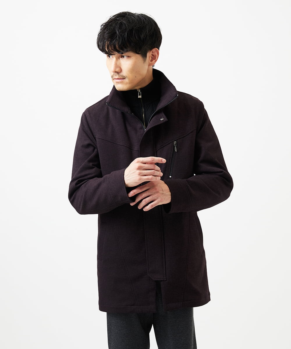 MKUAF11318 MK MICHEL KLEIN HOMME(MKミッシェルクランオム) 3WAYフードコート TECEASY パープル