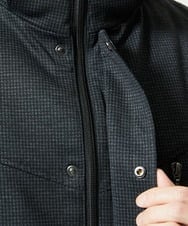 MKUAF12318 MK MICHEL KLEIN HOMME(MKミッシェルクランオム) 3WAY千鳥柄フードブルゾン TECEASY ダークグレー