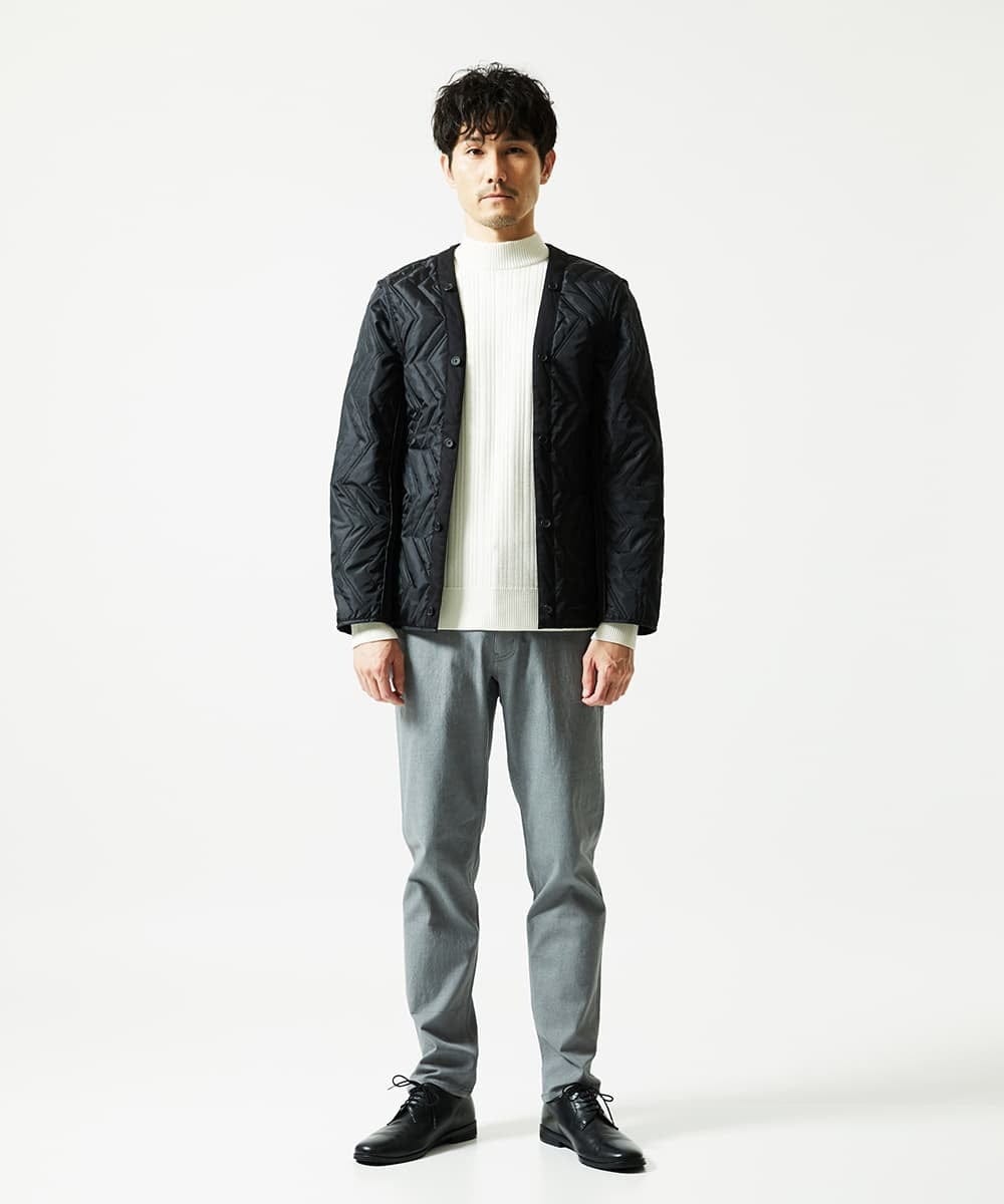 MKUAF12318 MK MICHEL KLEIN HOMME(MKミッシェルクランオム) 3WAY千鳥柄フードブルゾン TECEASY ダークグレー