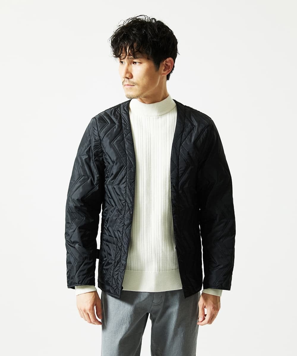 MKUAF12318 MK MICHEL KLEIN HOMME(MKミッシェルクランオム) 3WAY千鳥柄フードブルゾン TECEASY ダークグレー