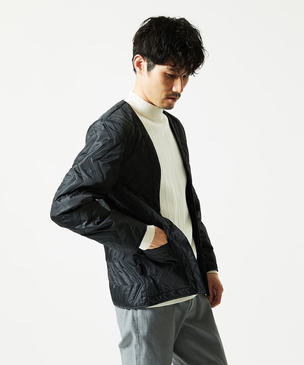 MKUAF12318 MK MICHEL KLEIN HOMME(MKミッシェルクランオム) 3WAY千鳥柄フードブルゾン TECEASY ダークグレー