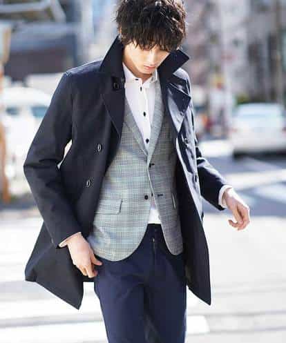MKUAG48290 MK MICHEL KLEIN HOMME コート / へリンボンボンディング