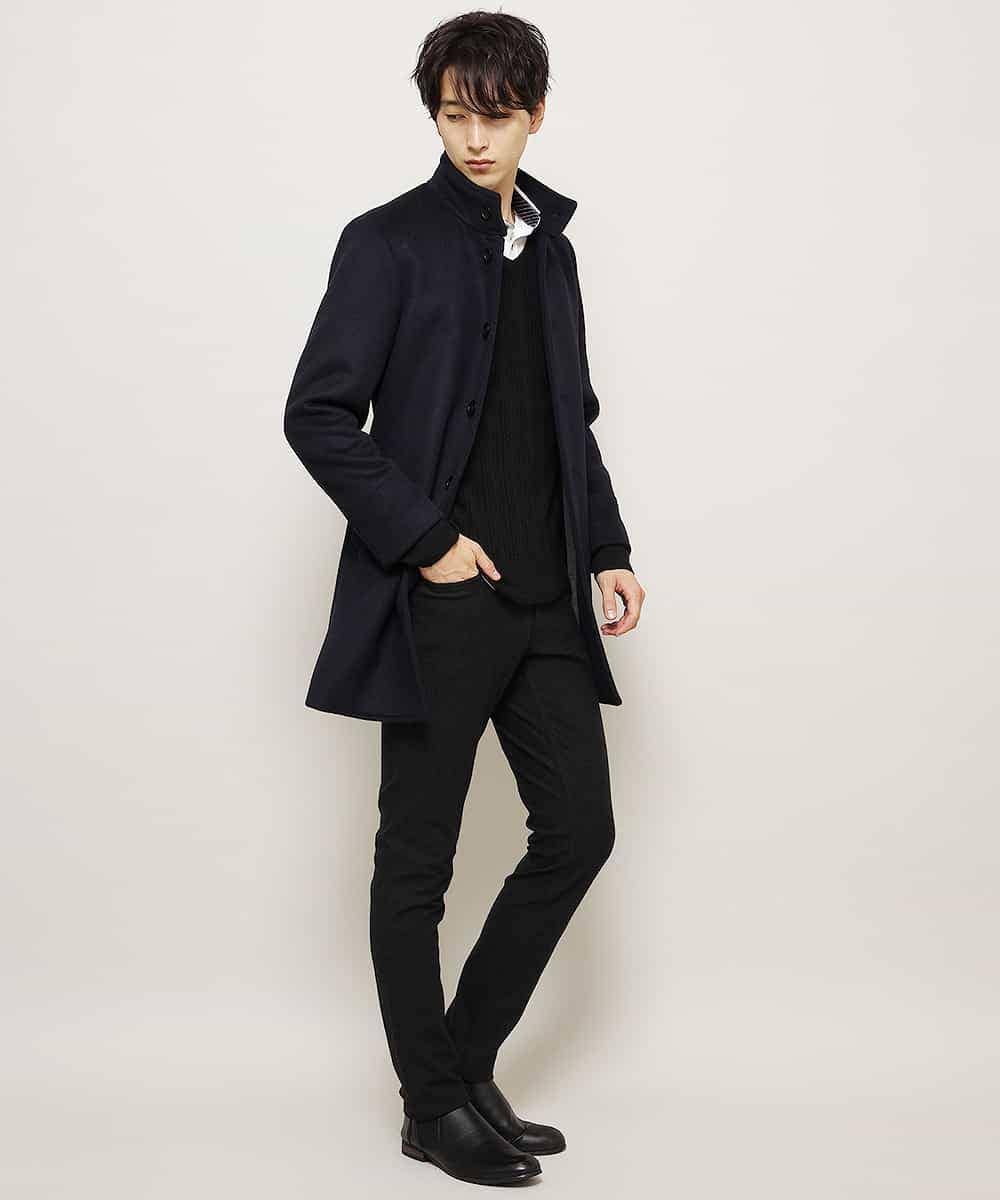 MKUAJ82270 MK MICHEL KLEIN HOMME(MKミッシェルクランオム) コート／Ｗフェイスグランメルトン ネイビー