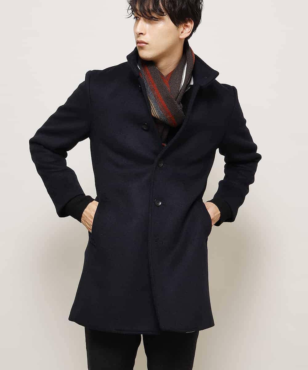 MKUAJ82270 MK MICHEL KLEIN HOMME(MKミッシェルクランオム) コート／Ｗフェイスグランメルトン ネイビー