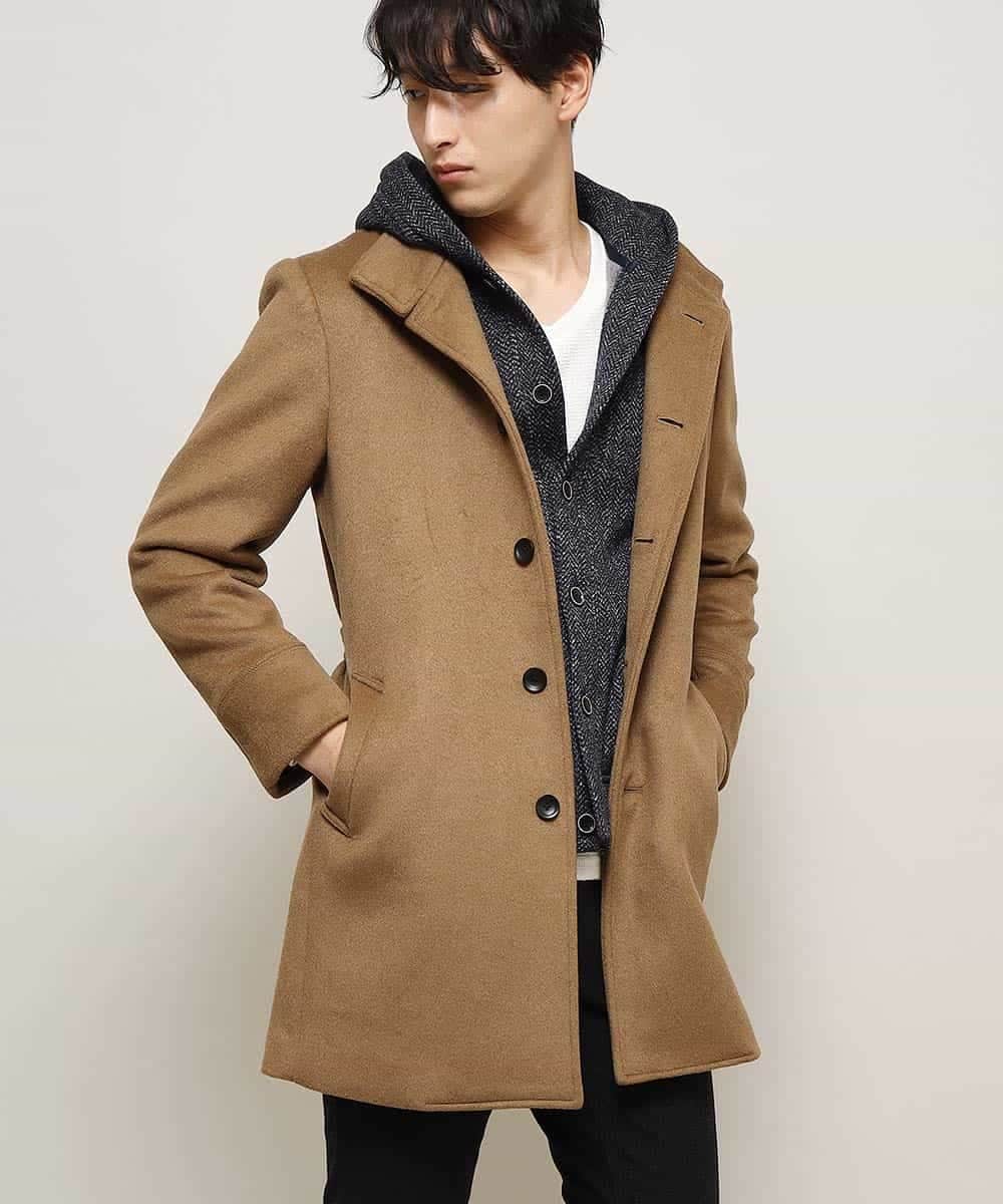 MKUAJ82270 MK MICHEL KLEIN HOMME(MKミッシェルクランオム) コート／Ｗフェイスグランメルトン ベージュ