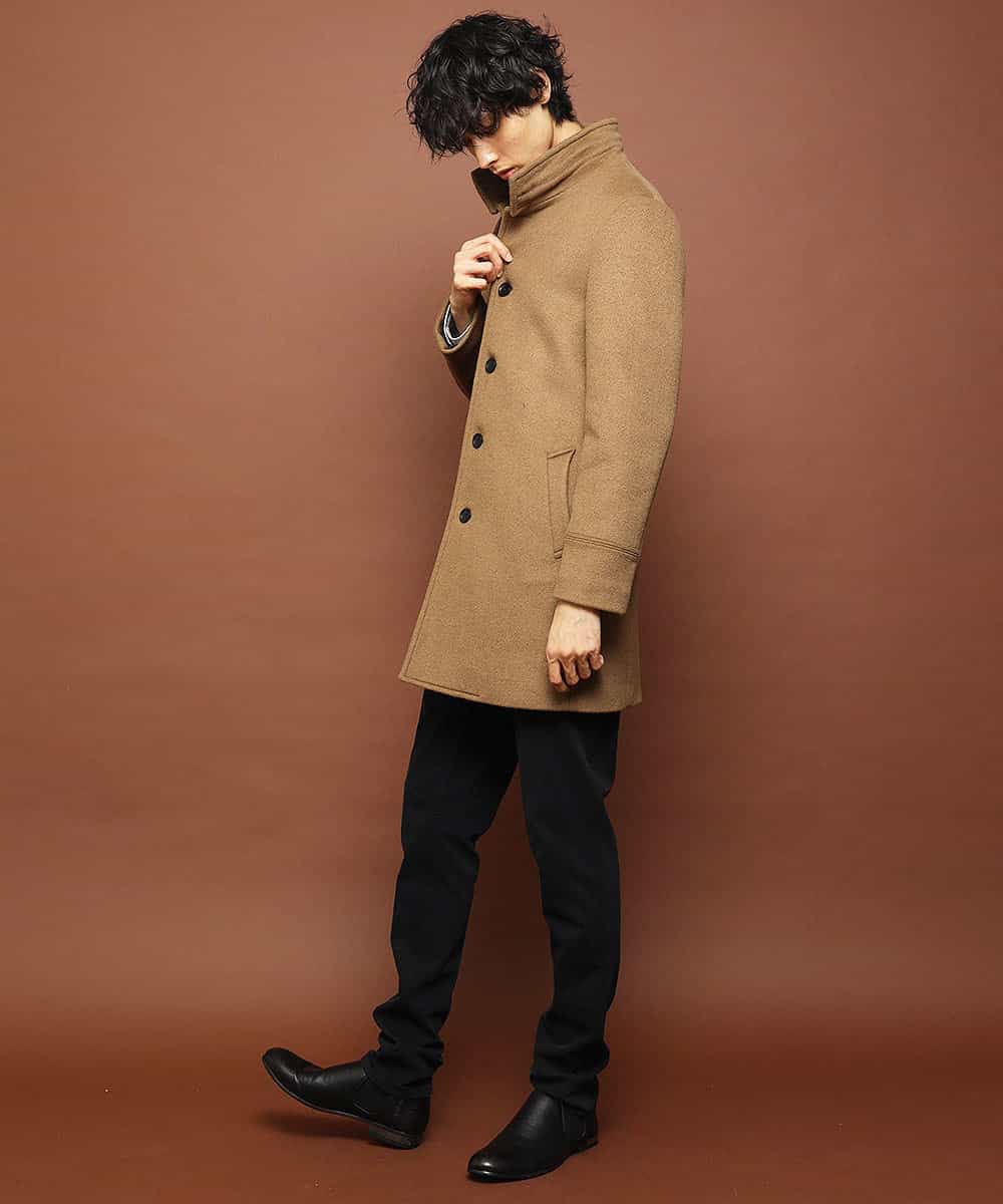 MKUAJ82270 MK MICHEL KLEIN HOMME(MKミッシェルクランオム) コート／Ｗフェイスグランメルトン ベージュ