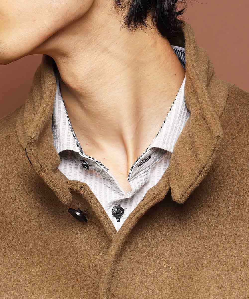 MKUAJ82270 MK MICHEL KLEIN HOMME(MKミッシェルクランオム) コート／Ｗフェイスグランメルトン ベージュ
