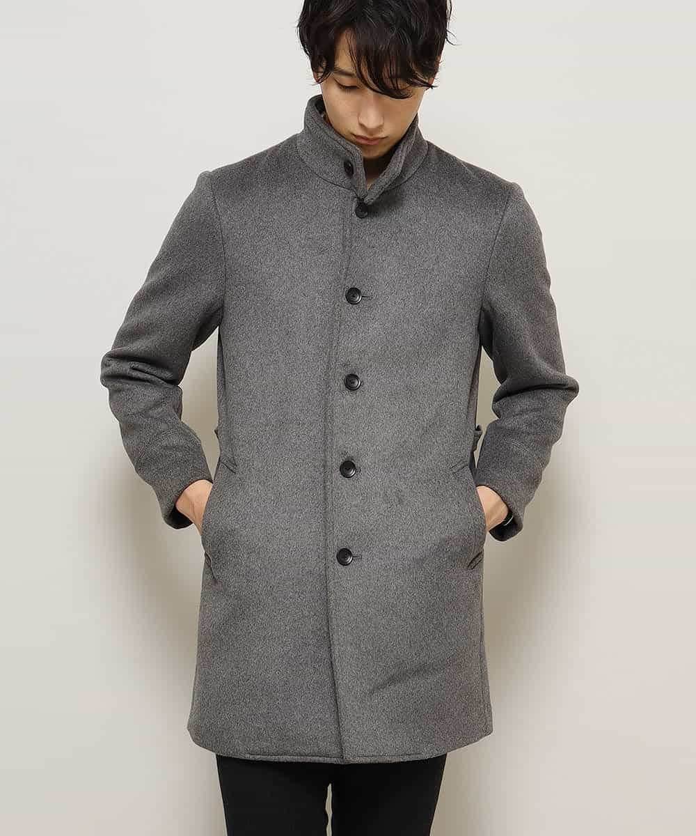 MKUAJ82270 MK MICHEL KLEIN HOMME(MKミッシェルクランオム) コート／Ｗフェイスグランメルトン ダークグレー