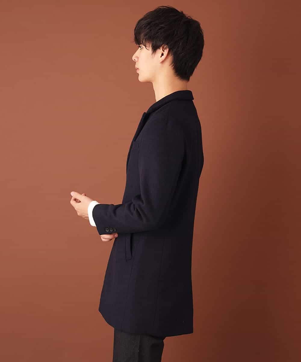 MKUAL70190 MK MICHEL KLEIN HOMME(MKミッシェルクランオム) チェスターコート／ブリティッシュＷフェイス ネイビー