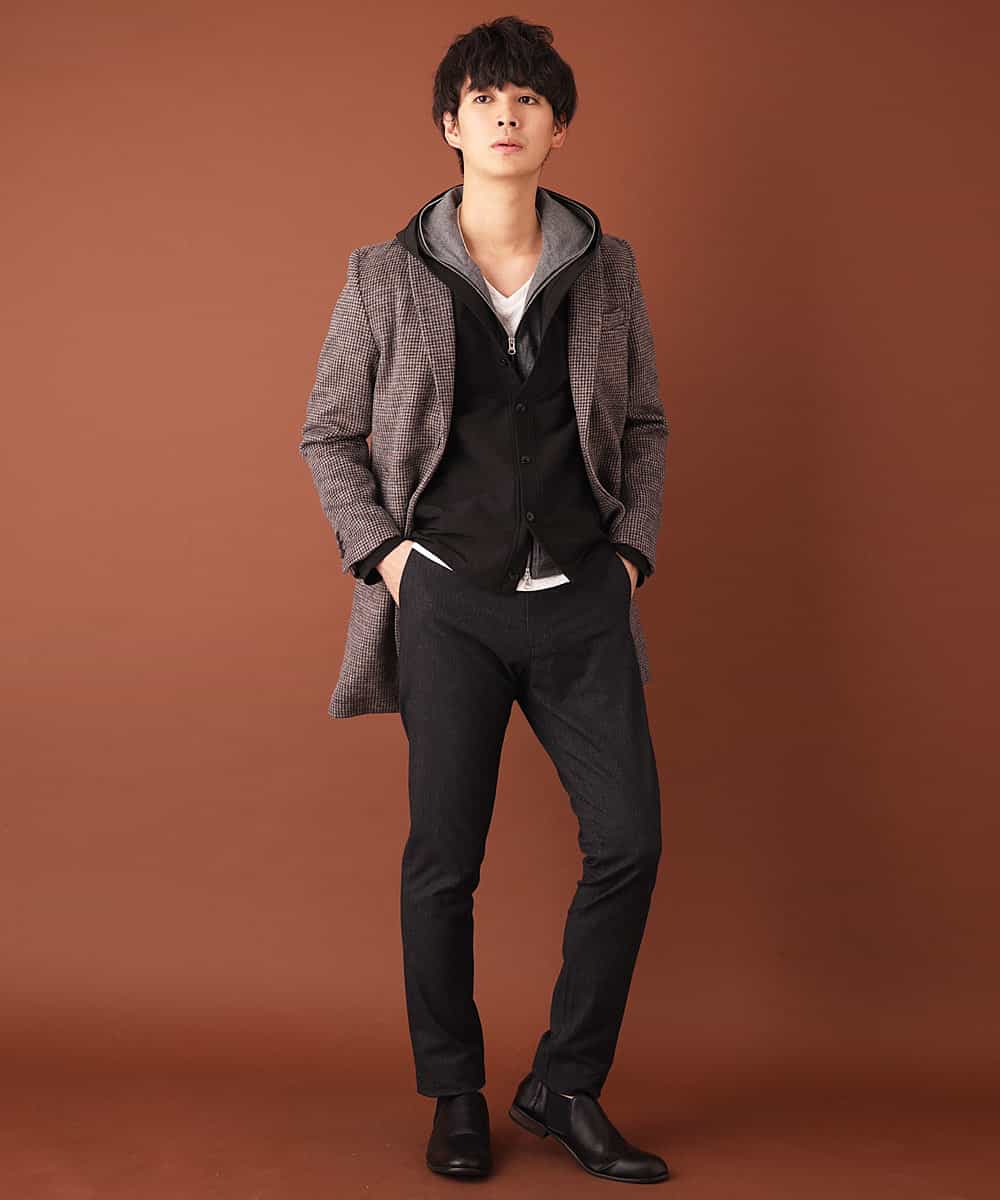 MKUAL70190 MK MICHEL KLEIN HOMME(MKミッシェルクランオム) チェスターコート／ブリティッシュＷフェイス ベージュ