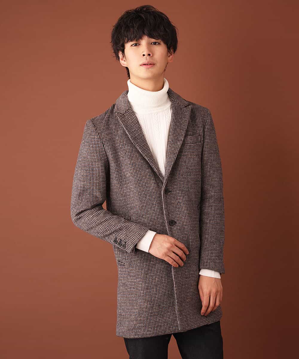 MKUAL70190 MK MICHEL KLEIN HOMME(MKミッシェルクランオム) チェスターコート／ブリティッシュＷフェイス ベージュ
