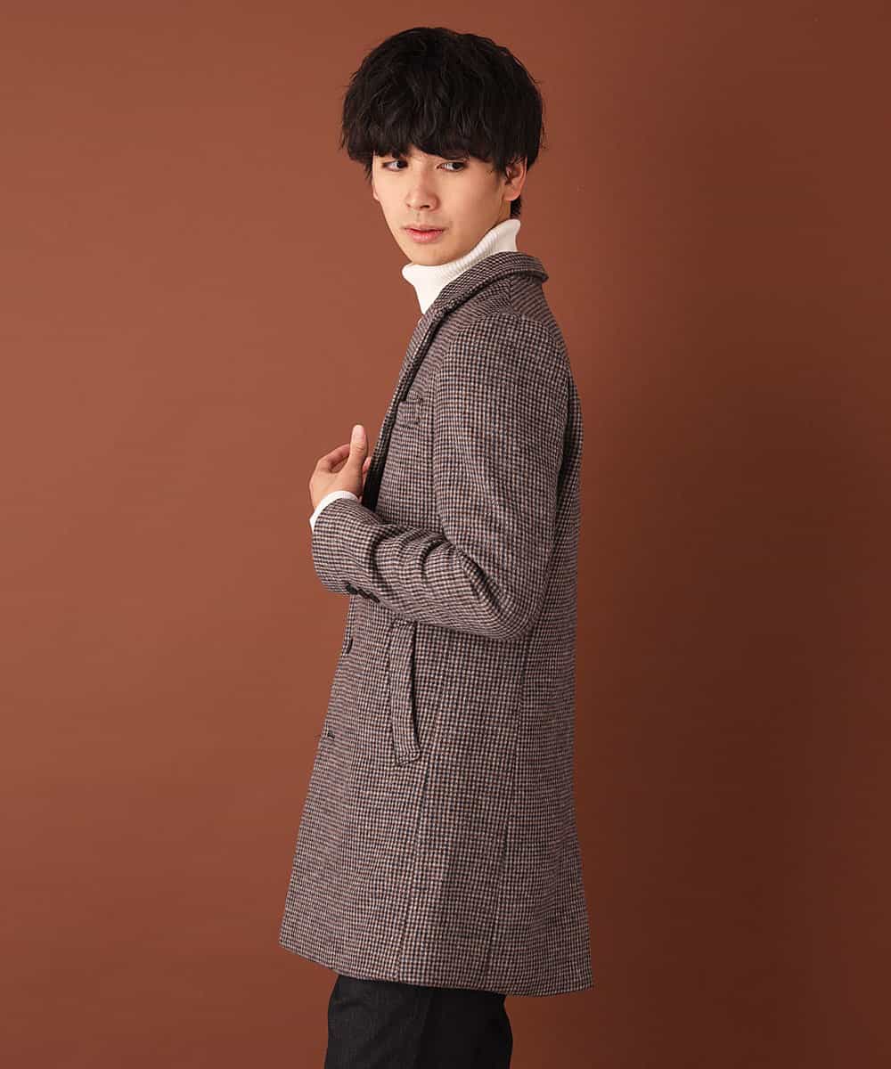 MKUAL70190 MK MICHEL KLEIN HOMME(MKミッシェルクランオム) チェスターコート／ブリティッシュＷフェイス ベージュ