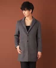 MKUAL70190 MK MICHEL KLEIN HOMME(MKミッシェルクランオム) チェスターコート／ブリティッシュＷフェイス ダークグレー