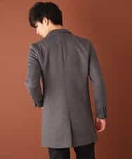 MKUAL70190 MK MICHEL KLEIN HOMME(MKミッシェルクランオム) チェスターコート／ブリティッシュＷフェイス ダークグレー