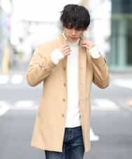 MKUAM62250 MK MICHEL KLEIN HOMME(MKミッシェルクランオム) 《オンラインストア限定プライス》【WEBストア限定カラー / ホワイト】ライトビーバースタンドメルトンコート ベージュ