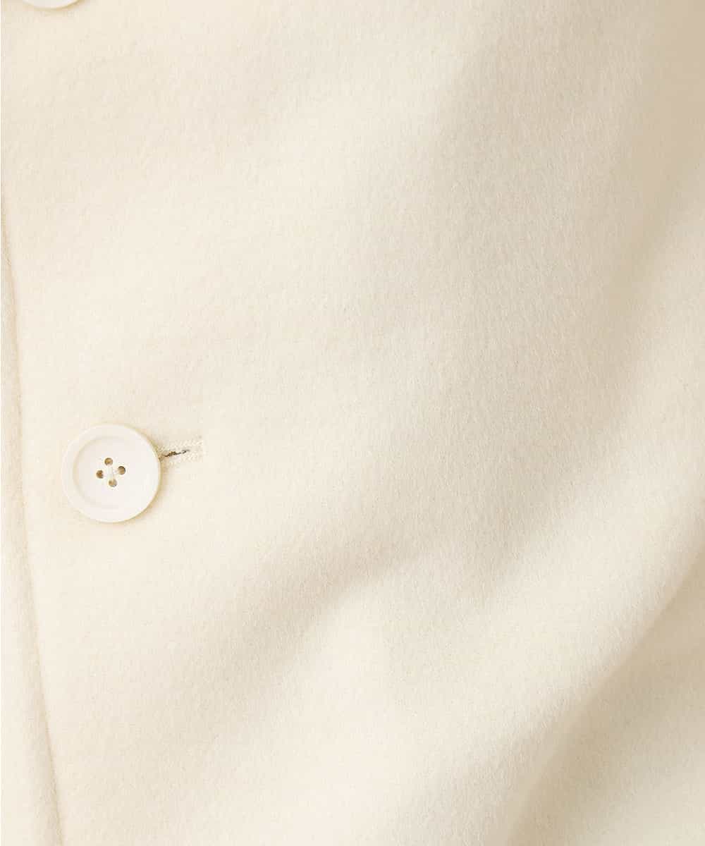 MKUAM62250 MK MICHEL KLEIN HOMME(MKミッシェルクランオム) 《オンラインストア限定プライス》【WEBストア限定カラー / ホワイト】ライトビーバースタンドメルトンコート ホワイト