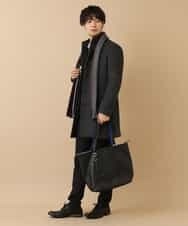 MKUAM62250 MK MICHEL KLEIN HOMME(MKミッシェルクランオム) 《オンラインストア限定プライス》【WEBストア限定カラー / ホワイト】ライトビーバースタンドメルトンコート ダークグレー
