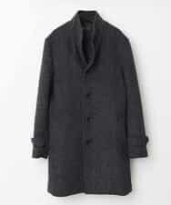 MKUAM62250 MK MICHEL KLEIN HOMME(MKミッシェルクランオム) 《オンラインストア限定プライス》【WEBストア限定カラー / ホワイト】ライトビーバースタンドメルトンコート ダークグレー