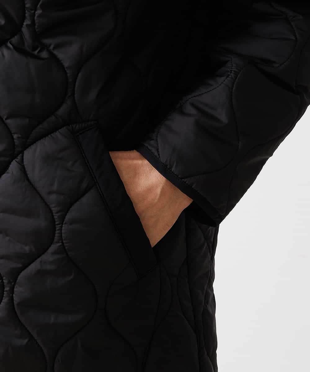 MKUAO05190 MK MICHEL KLEIN HOMME(MKミッシェルクランオム) 【軽量:防寒:トレンドシルエット】キルティングフードコート ブラック