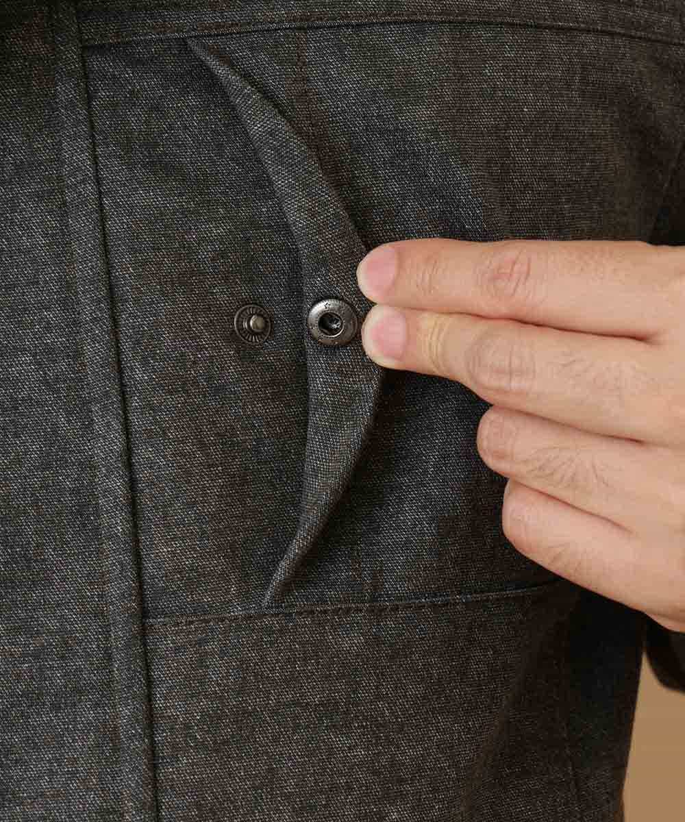 MKUAO22230 MK MICHEL KLEIN HOMME(MKミッシェルクランオム) 《オンラインストア限定プライス》【着脱可能！ハイブリットボアライナー付き】４ＷＡＹ：ストレッチコート カーキ